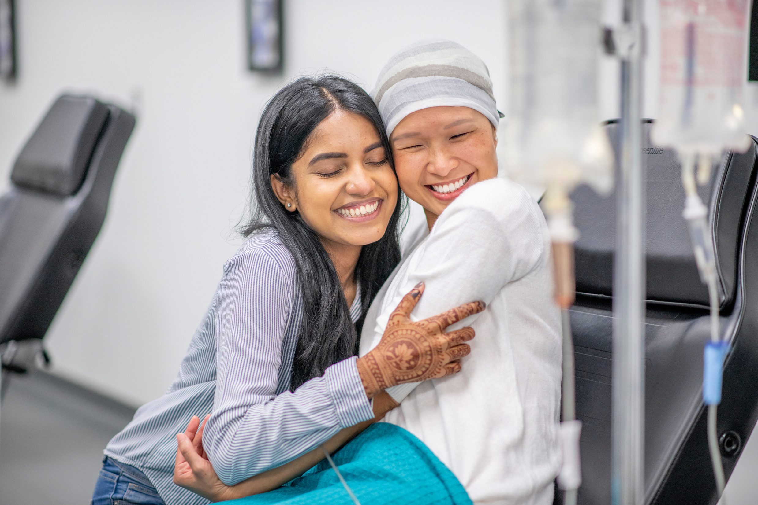 Cancer patient in oncology unit